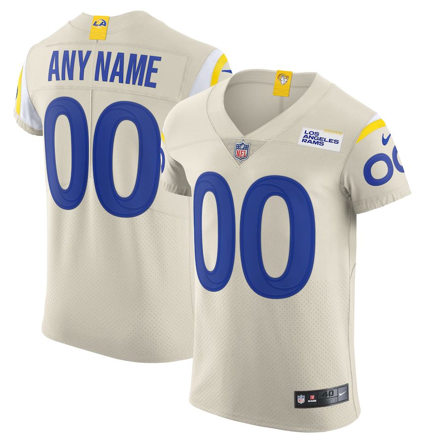 Men Los Angeles Rams Nike Cream Vapor Elite Custom NFL Jersey->customized nfl jersey->Custom Jersey